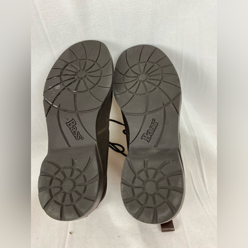 Bass Suede‎ Ankle Boot Booties Women's 6 Brown Lace Up - Picture 6 of 9